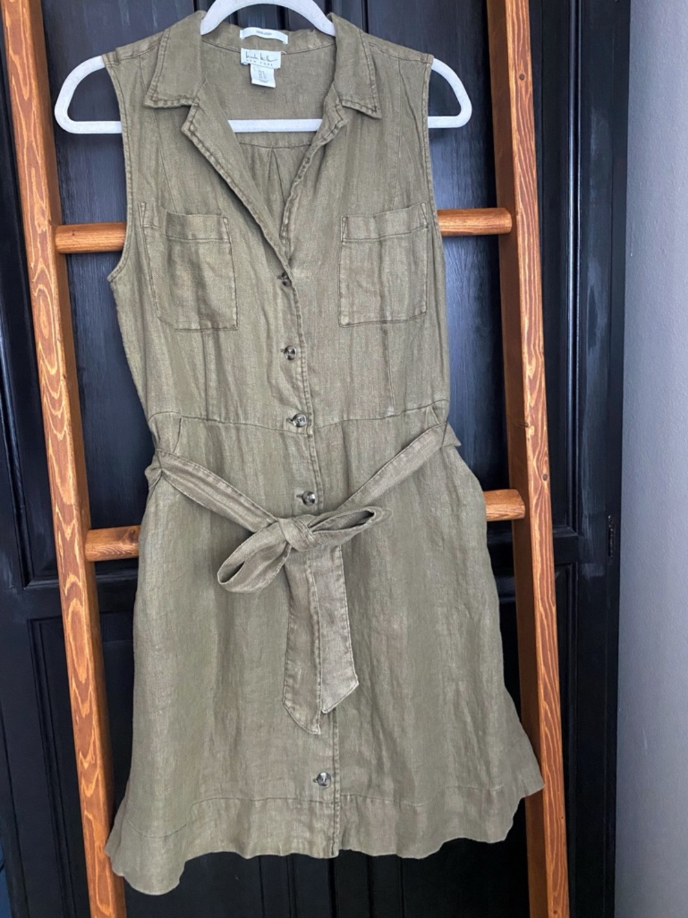Nicole Miller / Linen Belted Dress 10